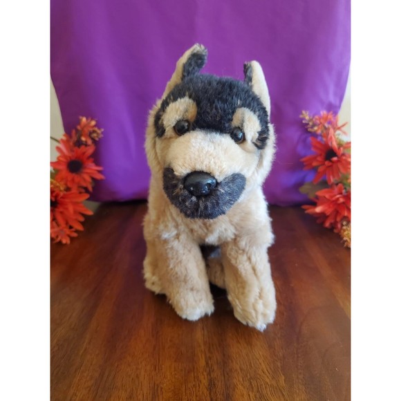 TOYS R US 2012 GERMAN SHEPHERD REALISTIC PUPPY DOG STUFFED ANIMAL PLUSH TOY - Picture 3 of 5
